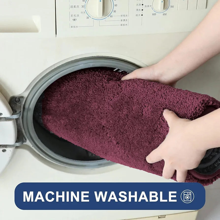 LUXE HOME INTERNATIONAL Bathmat 2500 Gsm Microfiber Anti Skid Slip Water Absorbent Machine Washable And Quick Dry Newman Rectangular Mats For Bathroom,Kitchen,Entrance